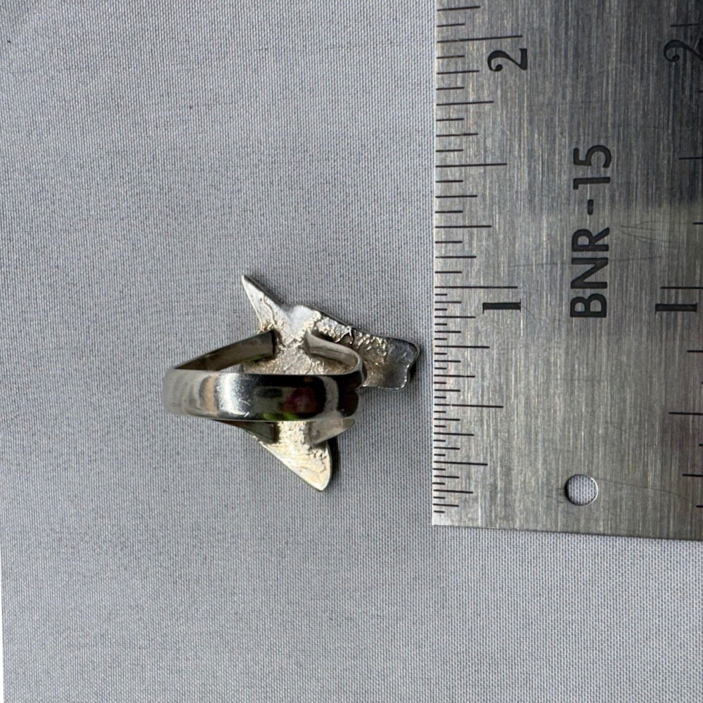 Unbranded Horse Inlay Ring Womens Size 7.5 Silver Good Southwestern Turquoise - Picture 9 of 10